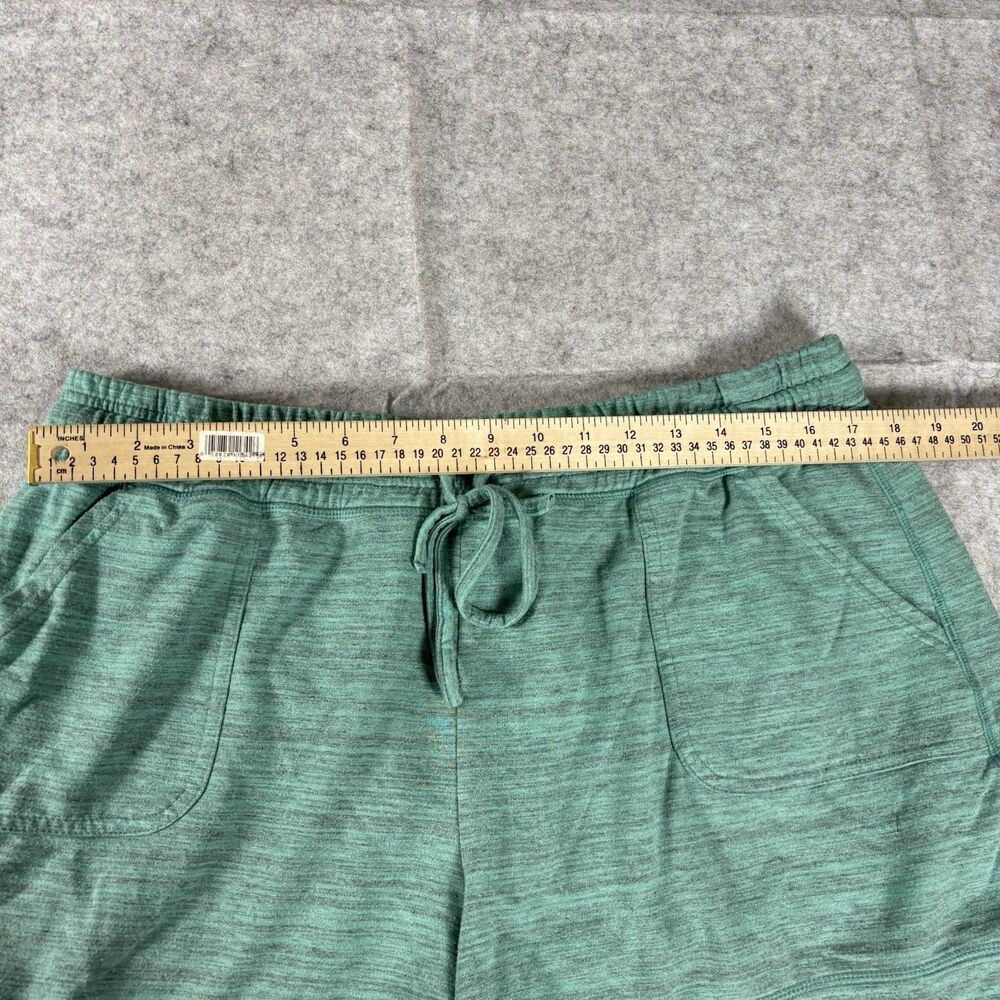 Green Casual Comfy Lounge Drawstring Sweat Shorts Womens 2XL XXL Set / Lot Of 2 - Picture 14 of 15